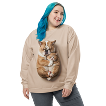 Cute Baby Cat and Dog Sleep All-Over Print Unisex Sweatshirt