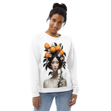 Beauty Lady with Orange Fruits All-Over Print Unisex Sweatshirt