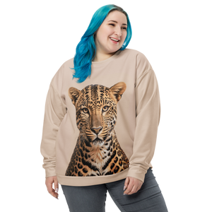 Leopard Potrait All-Over Print Unisex Sweatshirt