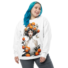 Oriental Lady with Orange Fruits All-Over Print Unisex Sweatshirt