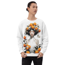 Oriental Lady with Orange Fruits All-Over Print Unisex Sweatshirt