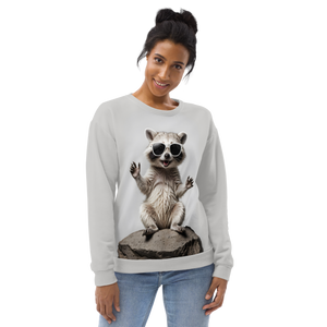 Hello Racoon All-Over Print Unisex Sweatshirt