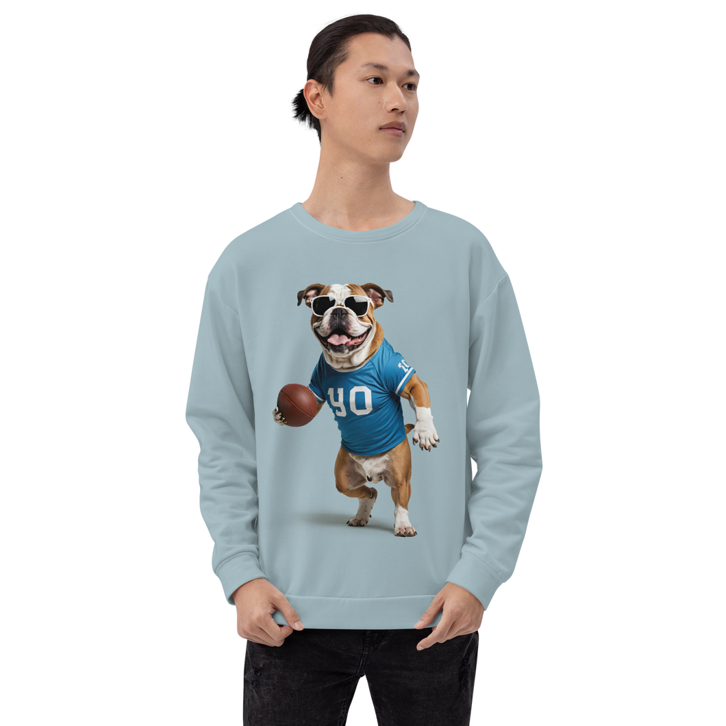 Bulldog Basketball All-Over Print Unisex Sweatshirt