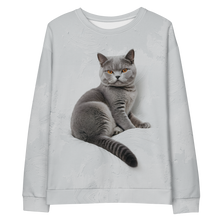 Relaxing British Shorthair Cat All-Over Print Unisex Sweatshirt