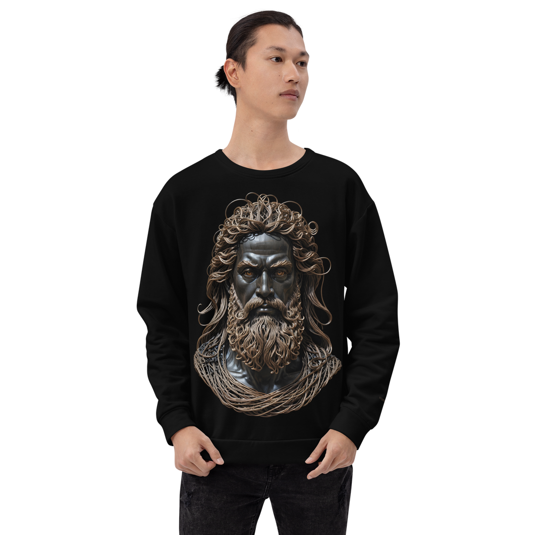 Zeus Copper Wire Sculpture Unisex Sweatshirt