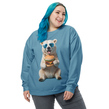 Polar Bear and Burger All-Over Print Unisex Sweatshirt