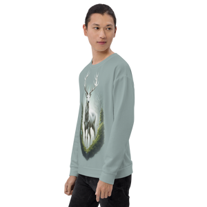 Green White Deer Unisex Sweatshirt