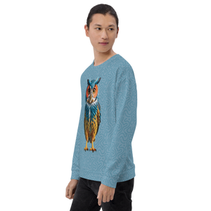 Blue Owl All-Over Print Unisex Sweatshirt