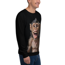 Happy Monkey Black Unisex Sweatshirt