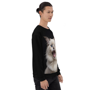 Angry Ragdoll Kitten All-Over Print Unisex Sweatshirt