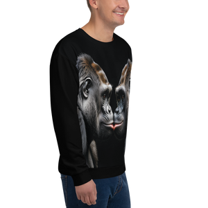 Gorilla Kissing Unisex Sweatshirt