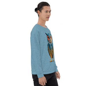 Blue Owl All-Over Print Unisex Sweatshirt