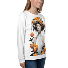 Oriental Lady with Orange Fruits All-Over Print Unisex Sweatshirt