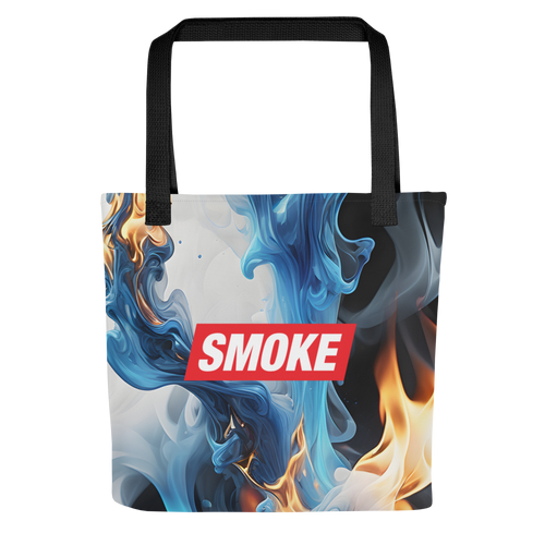 Blue Smoke Fire Tote Bag