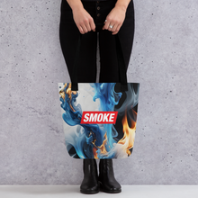 Blue Smoke Fire Tote Bag