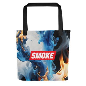 Blue Smoke Fire Tote Bag