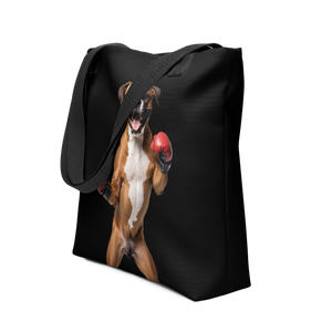 Boxer Boxing Black Tote Bag