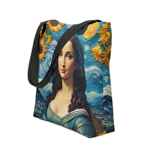 Monalisa Painting in Van Gogh Style Tote Bag