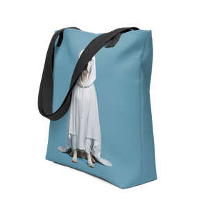 Dog in Ghost Costume Tote Bag