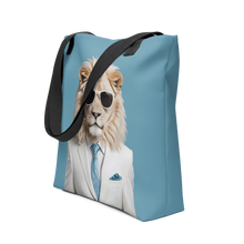 Funky White Lion Tote Bag