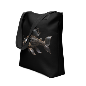 Minimalism Copperplate Art Fish Tote Bag