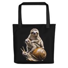 Sloth Riding A Snail Tote Bag