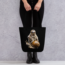 Sloth Riding A Snail Tote Bag