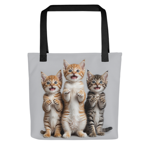 Funny Tripple Cats Tote Bag