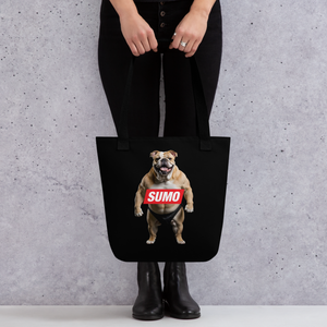 Sumo Bulldog Black Tote Bag