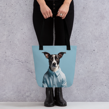 Sad Dog Blue Tote Bag