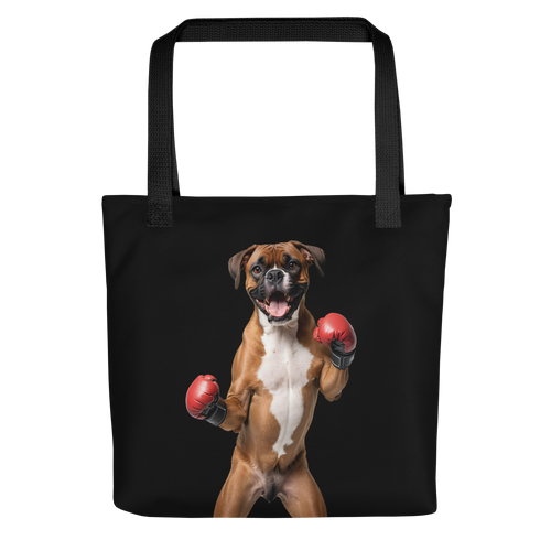 Boxer Boxing Black Tote Bag