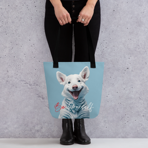 Cute Dog Be Yourself Tote Bag