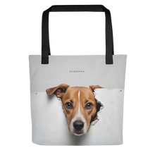 Funny Sad Dog Peep Tote Bag