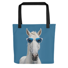 Cool Blue Horse Tote Bag