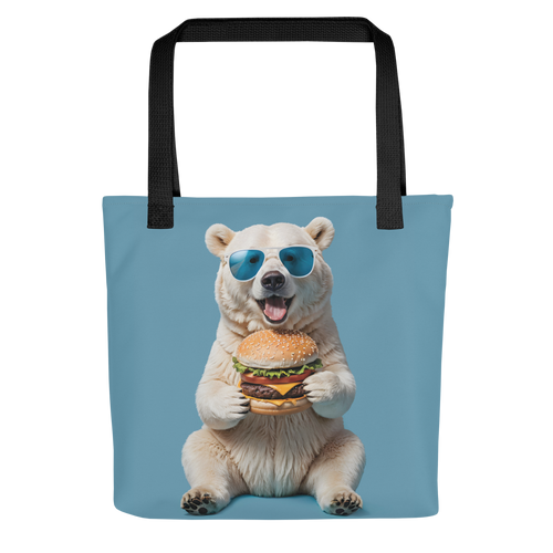 Polar Bear and Burger Tote Bag