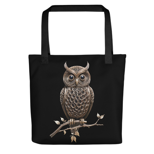 Owl Copper Art Tote Bag