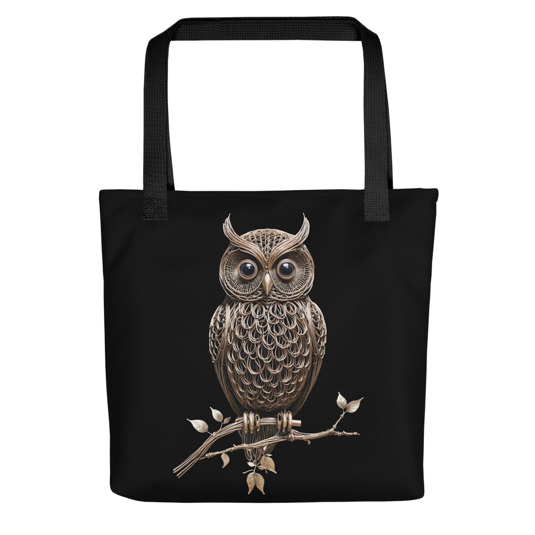 Owl Copper Art Tote Bag