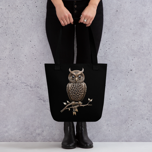 Owl Copper Art Tote Bag