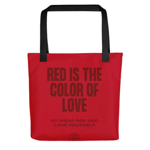 Red is the color of love Tote Bag