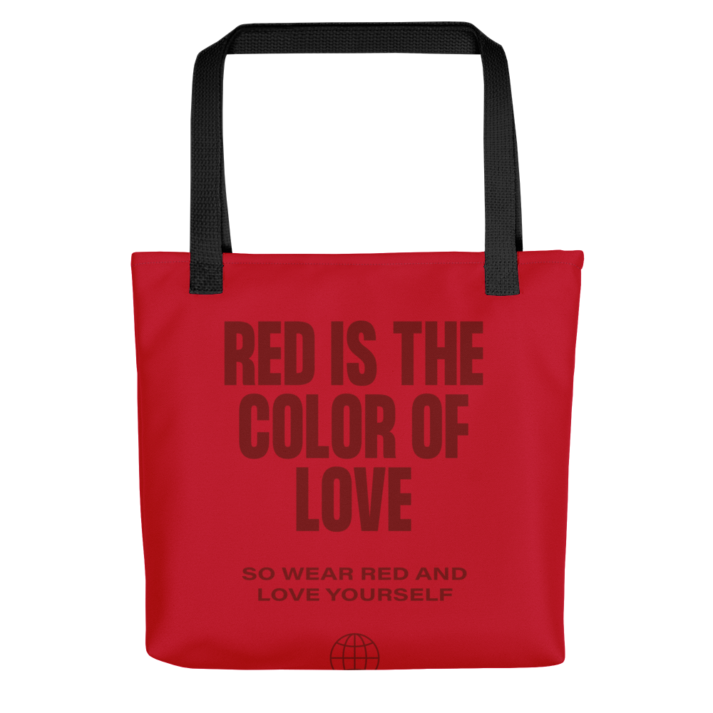 Red is the color of love Tote Bag