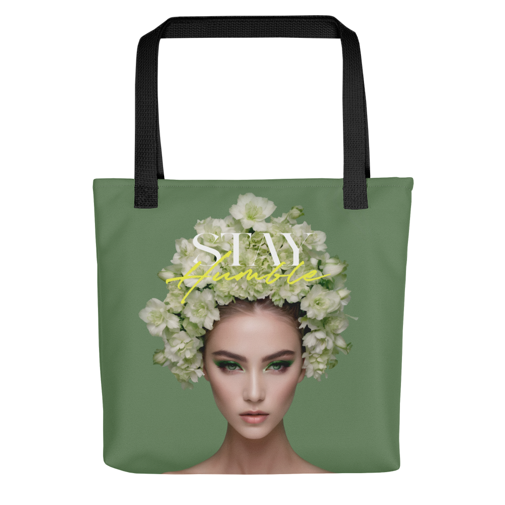 Stay Humble Female Flower Art Tote bag