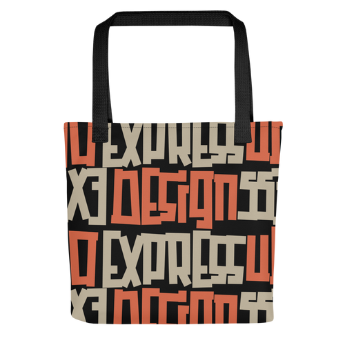 Design Express Typography Pattern Tote Bag