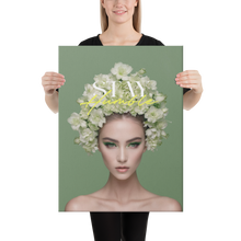 Stay Humble Female Flower Art Canvas Print