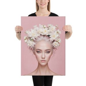 Pink Female Art Canvas Print
