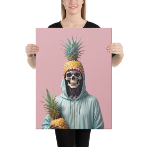 Skull Pineapple Canvas Print