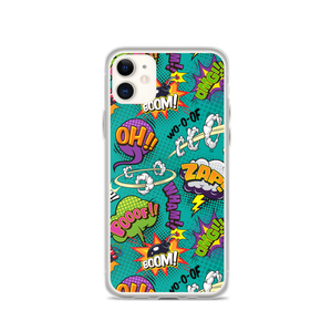 Comic Text Pattern iPhone Case