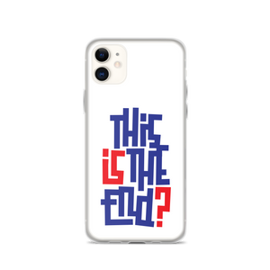 IS/THIS IS THE END? Navy Red iPhone Phone Case