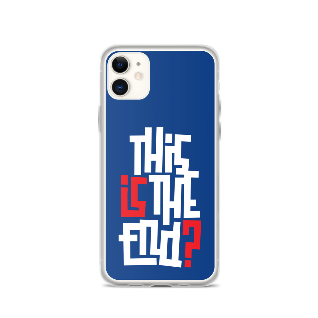 IS/THIS IS THE END? Navy Blue Reverse iPhone Phone Case