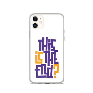 IS/THIS IS THE END? Purple Yellow iPhone Phone Case