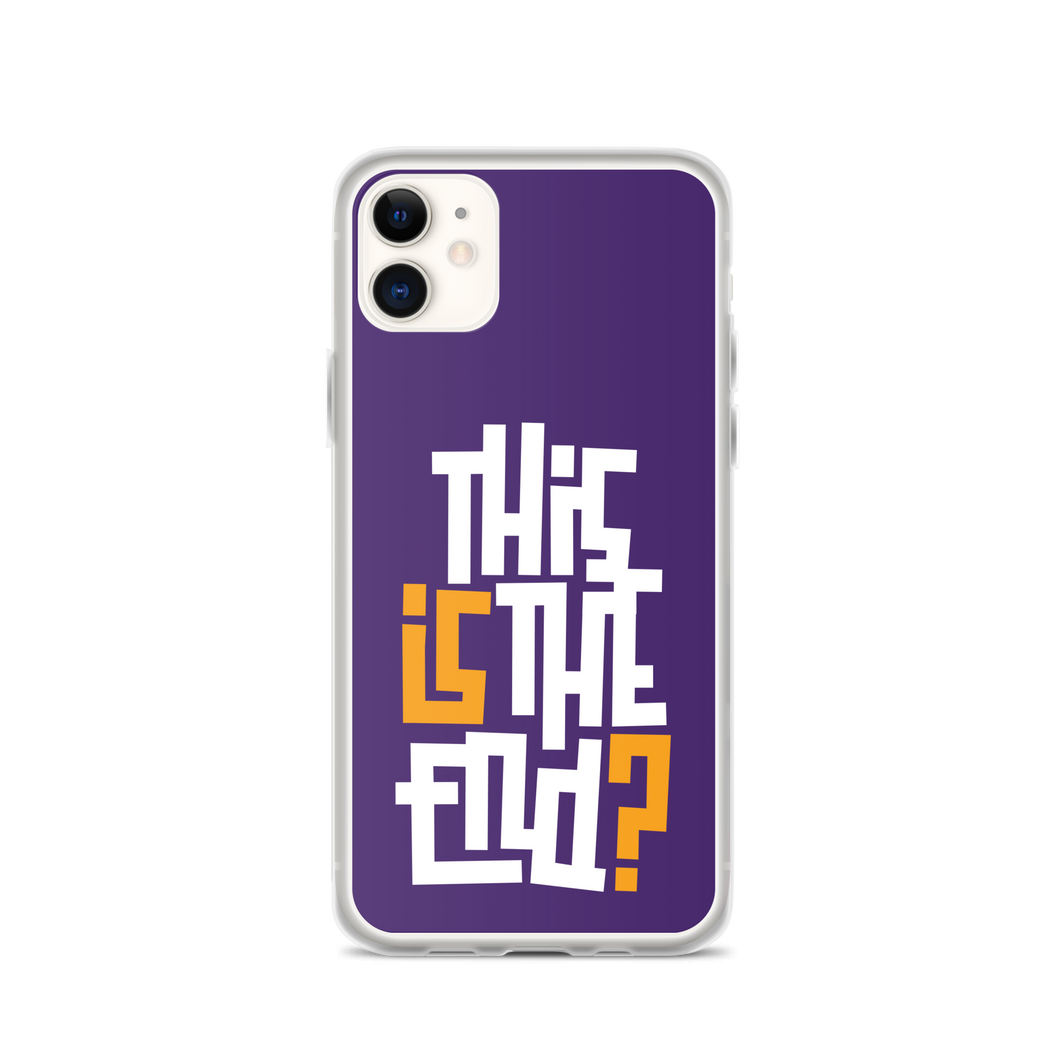 IS/THIS IS THE END? Purple Yellow Reverse iPhone Phone Case